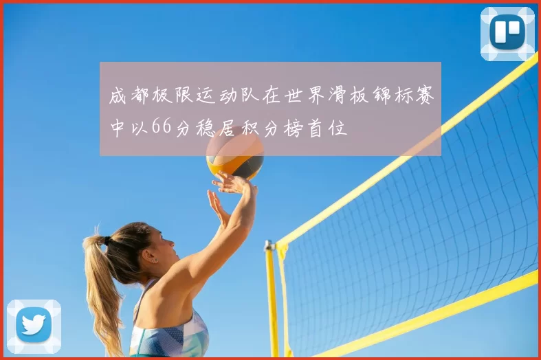 成都极限运动队在世界滑板锦标赛中以66分稳居积分榜首位